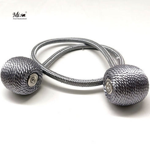 Rope curtain tieback